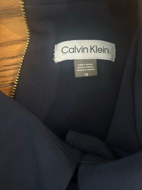 Calvin Klein Dark Blue Jacket with Gold Zipper